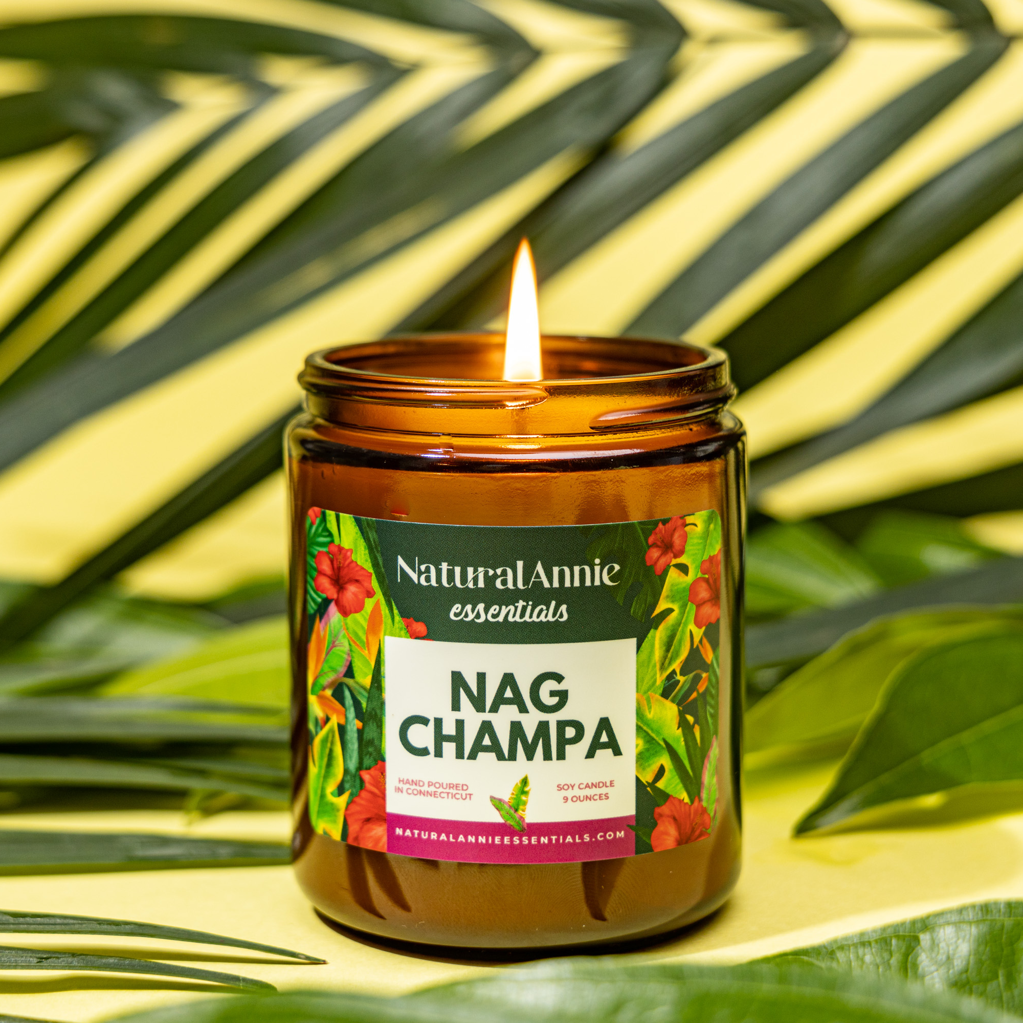 NAG CHAMPA Soy Candle in Mason Jar Unique Gift 
