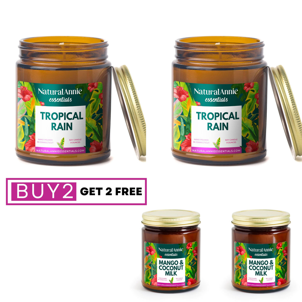 Summer Soy Wax Candle, Tropical Candle, Bamboo